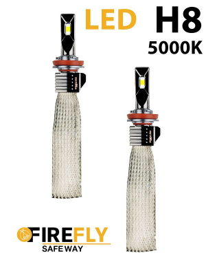 Светодиодные LED лампы H8 PRO 5000K 2 шт.